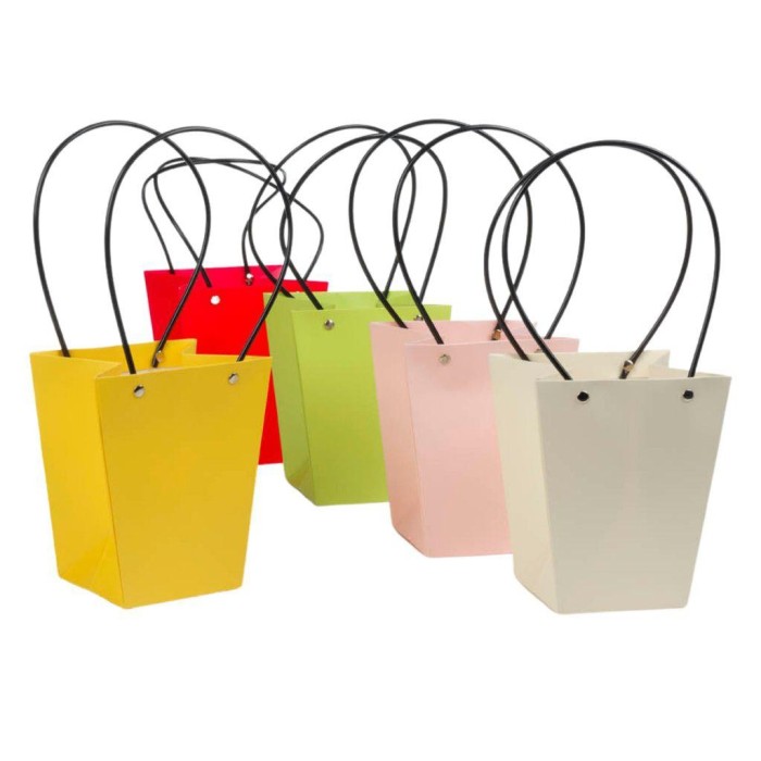 BORSINA S10 CMAN PLASTICA MIX 5 COL TRAPEZIO 17X17 H20